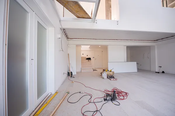 A basement under construction